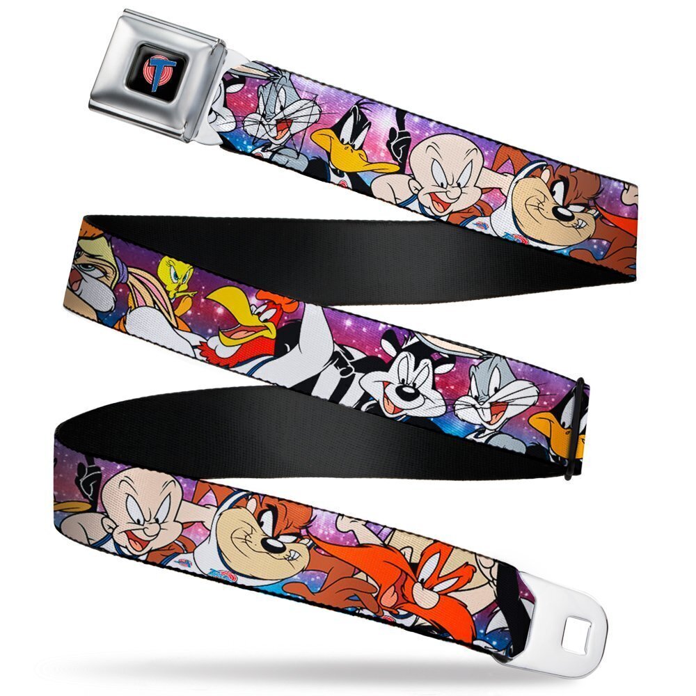 6747 Buckle-down Seatbelt Space Jam 1.5" W, 24-38" Belt, Multicolor, 1.5
